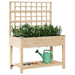 Garden Planter Beige 115 x 60.5 x 153 cm Solid fir wood 42006571