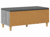 Hall Bench with Cushion with Door Grey Sonoma 80 x 38 x 46 cm 891533