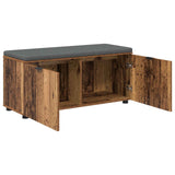 Hall Bench Old Wood 100 x 38 x 46 cm Engineered Wood and Fabric 891494