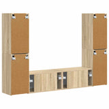 TV Cabinet Set 6 pcs Sonoma Oak Engineered Wood 3409107