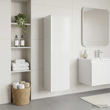 Wall-mounted Bathroom Cabinet High Gloss White 890526