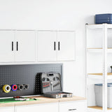 Garage Wall Cabinet White Engineered Wood 860643