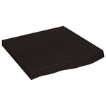 Table Top Dark Brown 60x60x cm Treated Solid Wood Oak 3156415