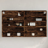 Vitrine Cabinet Smoked Oak 100x15x58 cm Engineered Wood 847930