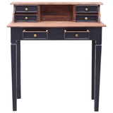 ZNTS Writing Desk with Drawers 90x50x101 cm Solid Mahogany Wood 283910