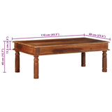 ZNTS Coffee Table 110x60x40 cm Solid Wood Acacia 4102368