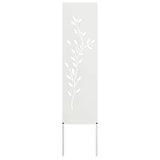Garden Privacy Screen White 32 x 140 cm Cold-rolled steel 876253