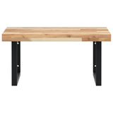 Basin Shelf Wall Mounted Steel and Solid Wood Acacia 3302877