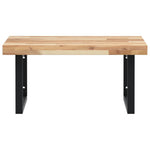 Basin Shelf Wall Mounted Steel and Solid Wood Acacia 3302877