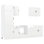 ZNTS 7 Piece Kitchen Cabinet Set Kalmar White Engineered Wood 3314781