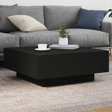 Coffee Table Black 80x80x31 cm Engineered Wood 836582