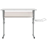 Craft Desk White&Grey 110x53x cm Engineered Wood&Steel 340928