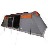 Family Tent Tunnel 10-Person Grey and Orange Waterproof 94621