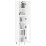 Highboard White 34.5x34x180 cm Engineered Wood 3199073