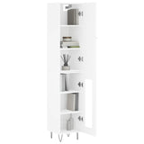 Highboard White 34.5x34x180 cm Engineered Wood 3199073