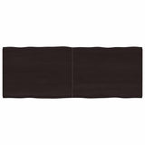 Table Top Dark Brown 160x60x cm Treated Solid Wood Live Edge 364038