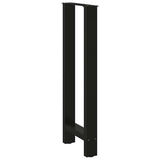 Bar Table Legs Black 2 pcs 40x cm Steel 4013336
