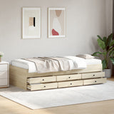 Daybed with Drawers without Mattress Sonoma Oak 90x190 cm Single 3280883