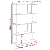 TV Cabinet Set Brown 80 x 24 x 125 cm Engineered Wood 875200