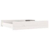 Bed Drawers 2 pcs White Solid Wood Pine 814975