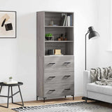 Highboard Grey Sonoma 69.5x34x180 cm Engineered Wood 3189387