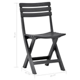 Folding Chairs 2 pcs Plastic Anthracite 48787