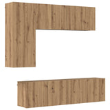 TV Wall Unit Wall-mounted 5 pcs Artisan Oak Engineered Wood 3402771