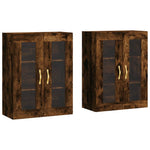 Wall Mounted Cabinets 2 pcs Smoked Oak Engineered Wood 3197926