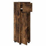 Bathroom Cabinet Smoked Oak 30.5 x 30 x 101 cm Engineered Wood 888742