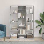 Room Divider/Book Cabinet Concrete Grey 100x24x140 cm Engineered Wood 800445