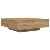 Coffee Table with LED Strip Lights Artisan Oak Engineered Wood 863007