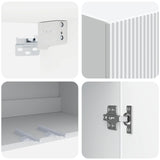 Wall-Mounted Cabinet White 66 x 34.5 x 90 cm Engineered Wood 898395