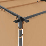 Gazebo with Curtains 3x3 m Taupe Steel 313897