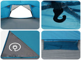 Cabin Tent with Roof Blue 8-Person Polyester and Steel 42028588