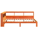Bookcase Bed without Mattress Wax Brown 75x190 cm Solid Wood Pine 3324408
