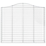 Arched Gabion Basket 200x30x160/180 cm Galvanised Iron 153388