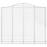 Arched Gabion Baskets 5 pcs 200x30x160/180 cm Galvanised Iron 3145496