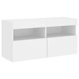 5 Piece TV Wall Units with LED White Engineered Wood 3216718
