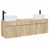 Bathroom Cabinet Set 3 pcs Sonoma Oak 49 x 44.5 x 65.5 cm 3405779