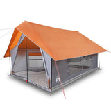 Camping Tent 5-Person Grey and Orange Waterproof 4009541