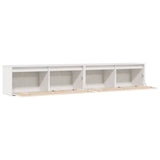 Wall Cabinets 2 pcs White 100x30x35 cm Solid Wood Pine 813468