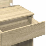 Dressing Table with LED Sonoma Oak 100x40x120 cm 848208