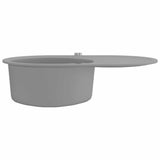 Granite Kitchen Sink Single Basin Oval Grey 142959
