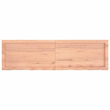 Wall Shelf Light Brown 140x40x cm Treated Solid Wood Oak 363702