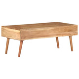 Coffee Table 100x50x39 cm Solid Acacia Wood 322666