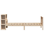 ZNTS Bookcase Bed without Mattress 100x200 cm Solid Wood Pine 3322111