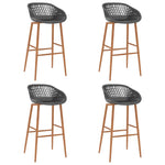 5 Piece Bar Set White and Grey 3057436