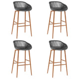 5 Piece Bar Set White and Grey 3057436