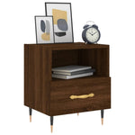 ZNTS Bedside Cabinet Brown Oak 40x35x47.5 cm Engineered Wood 827402