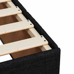 ZNTS Bed Frame without Mattress Black Super King Fabric 3284872